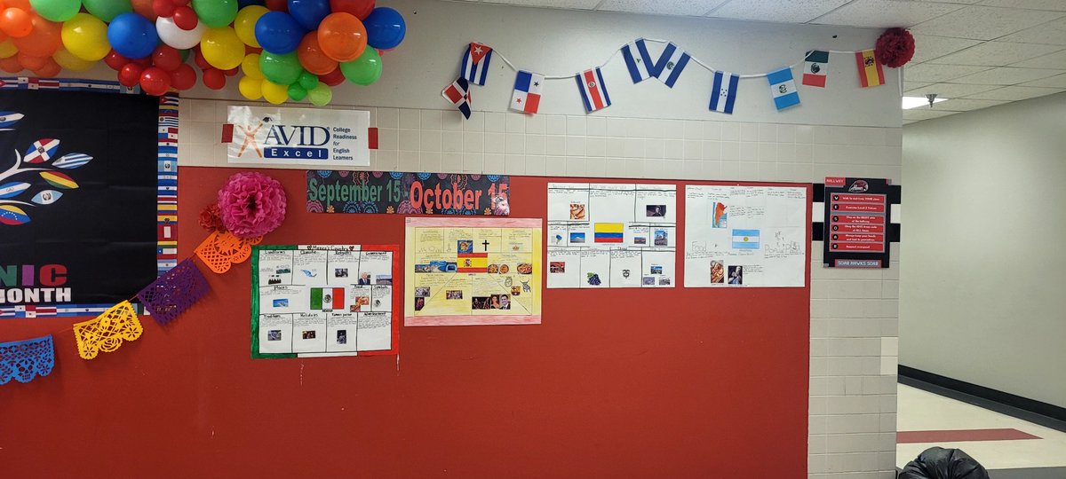 ramirezcarmen06's tweet photo. Avid Excel  Celebrating Hispanic Heritage Countries. Our students completed a research project and learned about the great diversity of Hispanic Heritage Countries 
@AVIDGISD 
@GISD4EBs 
@Hudson_Hawks https://t.co/q3kbjROYY3