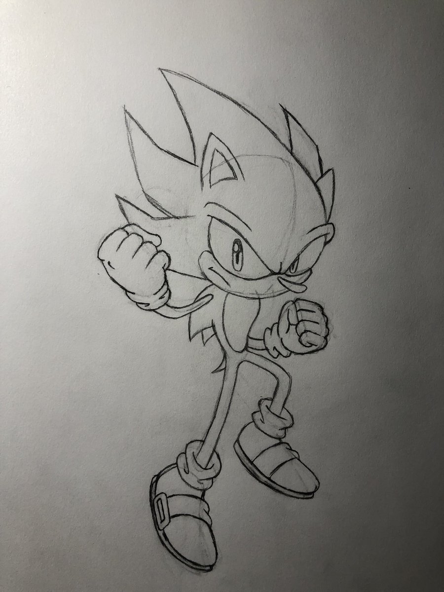 TimothyKnut's tweet photo. #SonicFrontiers #Sonic #SonicTheHedgehog Here’s a drawing I made of Cyber Super Sonic from the upcoming Sonic Frontiers: The Final Horizon update. https://t.co/mCyCz7Q19f