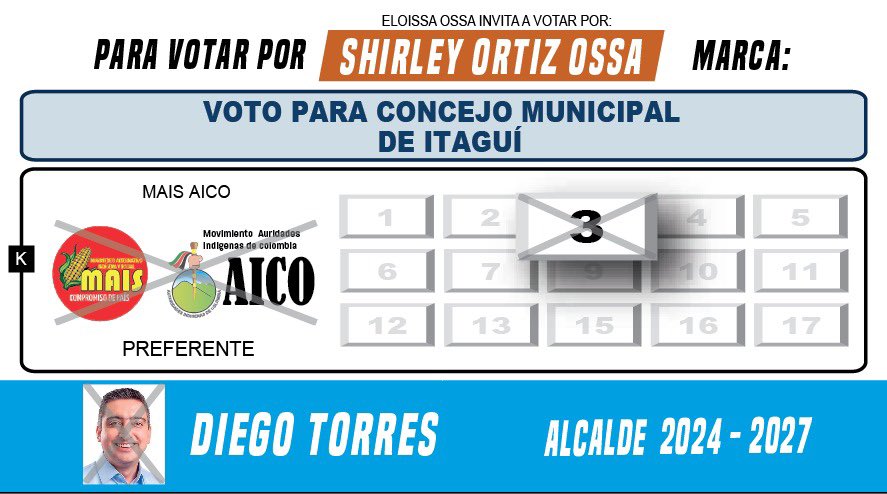 shirleyortizos2's tweet image. #itagüí los invito a que me acompañen con su voto seremos garantía de los itagüiseños para la #construcciónfuturosocial #mais #aico 3 #diegotorresalcalde✌️