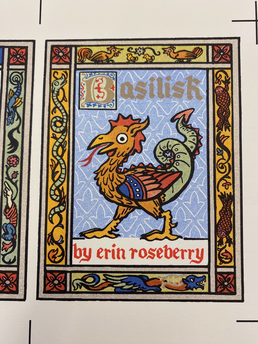roseberrycomix's tweet photo. The printing of Basilisk is complete! Seven spreads, five ink colors, sixty-six individual color separations, eight hours of printing total ;__; https://t.co/6xzWq84o8r