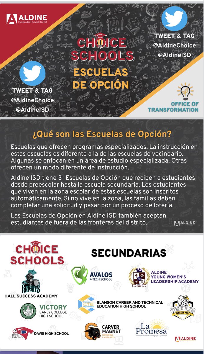 FACE_MsAguilera's tweet image. Todays  Spanish @Aldine_FACE University session gave families information about the @AldineChoice High Schools available for our community! Parents were eager to learn about so many great opportunities offered in @AldineISD! Gracias @estebantam! #SaberEsPoder #MiAldine