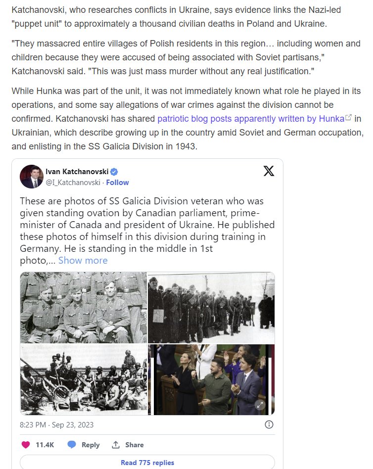 My new <a href="/CTVNews/">CTV News</a> interview: "Members of this division were involved in mass murder of Jews, Poles and Ukrainians during (the Second World War), and many of them did this before they joined this division," University of Ottawa political science professor Ivan Katchanovski told