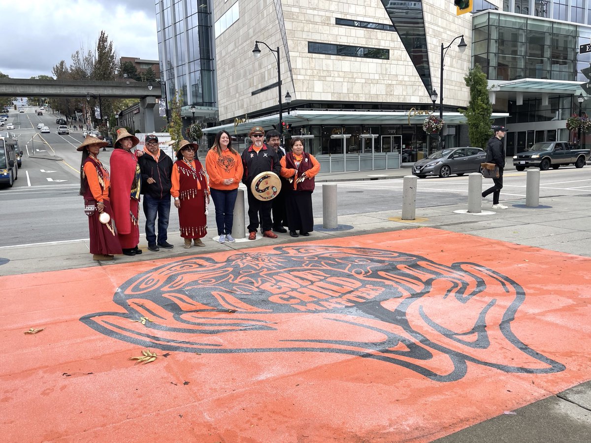 OrangeShirtSoc's tweet photo. We’re honoured to be collaborating with @sotcs604, @sotcs_housing and @new_westminster to unveil this crosswalk. It is a powerful reminder of the legacy of residential schools, and the children who never made it home.

#EveryChildMatters #OrangeShirtDay #September30 #NDTR https://t.co/t3SgzOEdJK