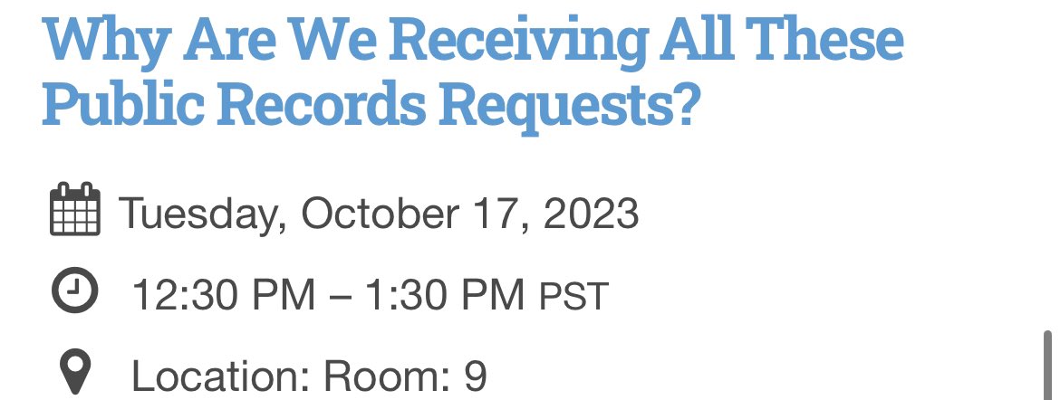 Was perusing the schedule for an upcoming national conference of police chiefs and spotted this seminar. I’m kinda proud lol