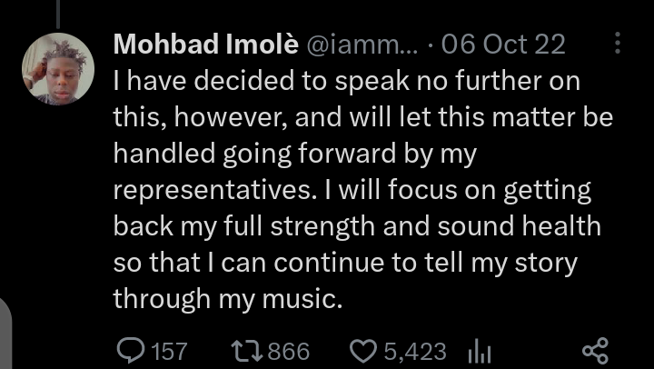 Yellowmanshotit's tweet photo. Aswear u most of Naigriaaanz r vry fuls n sttupid paaa.D tin rili dey hurt me https://t.co/SKgZjNgtYF MOHBAD hz actuali bn posting dese on his Twitter abt  hx lyf n none of these so called nkwasia celebs nva stud n fought 4 him whn he wz alive. Bt nw u al r fakin lov $Ripmohbad https://t.co/TQy0MY9rgp