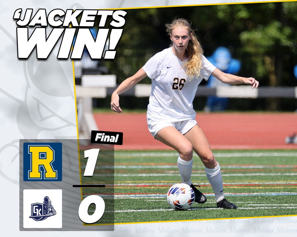 UofRathletics's tweet photo. FINAL! No. 13 @URwomenssoccer records its fourth-straight shutout and seventh in eight games as Natalie Kocsis' fourth-minute goal from Grace Regenstreif proves to be the difference against SUNY Geneseo! UR moves to 7-0-1 with the win!!!

#GoJackets // #d3soccer https://t.co/YdCZOlvjEm