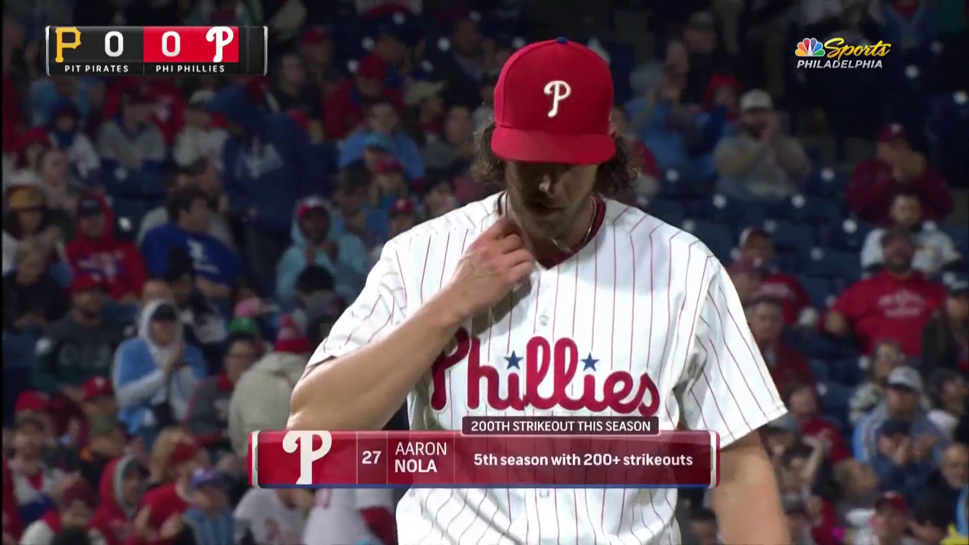 FOX Sports: MLB on X: Aaron Nola records his 200th strikeout of