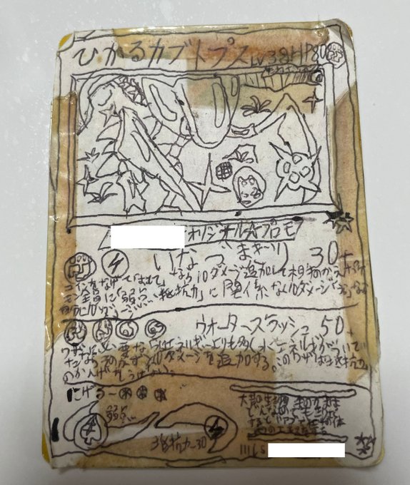 子供の小遣いじゃどうしても引けないので自作したのだと思われるひかるカブトプスを発掘した
字が読めない 