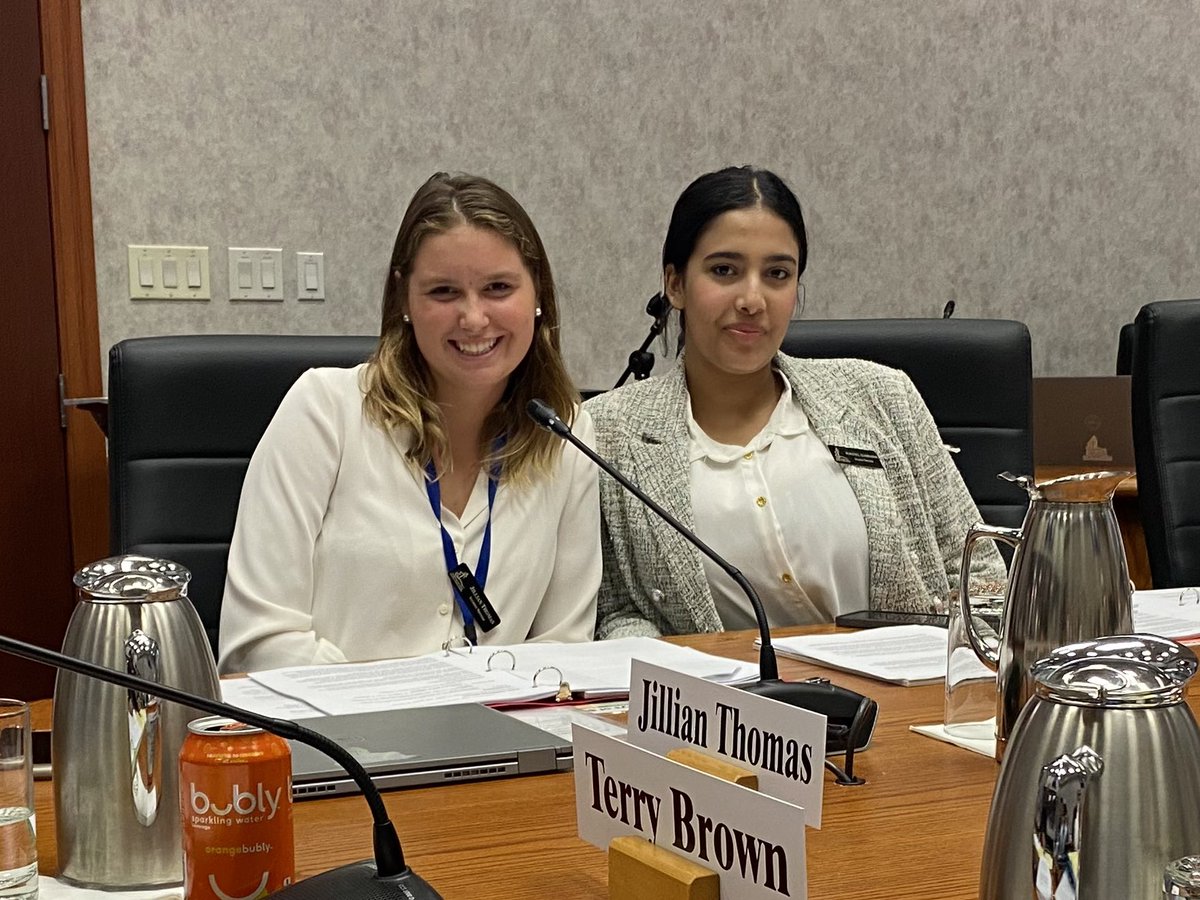 Honoured to welcome new Student Trustees Albatoul Alshraideh and Jillian Thomas as they are sworn in to begin their term of office! <a href="/CCIwolves/">Cobourg Collegiate I</a> #WeAreKPR
