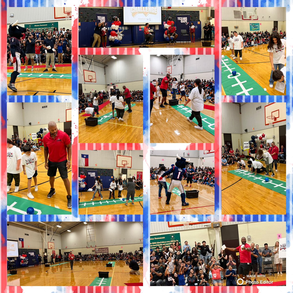msmoodykms's tweet photo. So excited to kickoff the @HoustonTexans #TexansStatsChallenge next week! Today @lbkellerms  hosted the Texans Stats Challenge Kickoff Assembly! We had a great time with the Houston Texans @blockayyy, @TexansTORO1, @Smitty74allday, @DoughertyDrew, and @TexansCheer! Thank you! https://t.co/lvSB9JTG6W