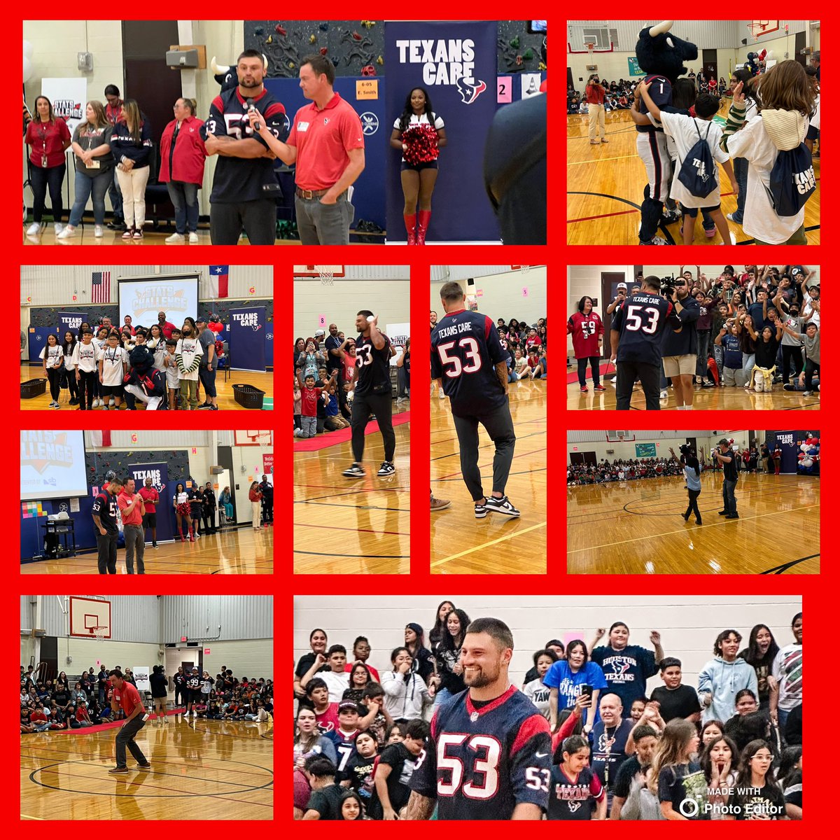 msmoodykms's tweet photo. So excited to kickoff the @HoustonTexans #TexansStatsChallenge next week! Today @lbkellerms  hosted the Texans Stats Challenge Kickoff Assembly! We had a great time with the Houston Texans @blockayyy, @TexansTORO1, @Smitty74allday, @DoughertyDrew, and @TexansCheer! Thank you! https://t.co/lvSB9JTG6W