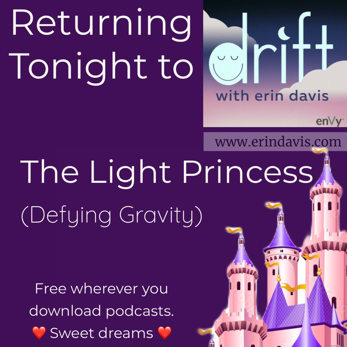 One of my all-time favourites and hopefully yours - returns tonight. Listen free thanks to <a href="/envypillow/">enVy Pillow</a> at Drift-with-Erin-Davis.simplecast.com and sweet dreams ❤️