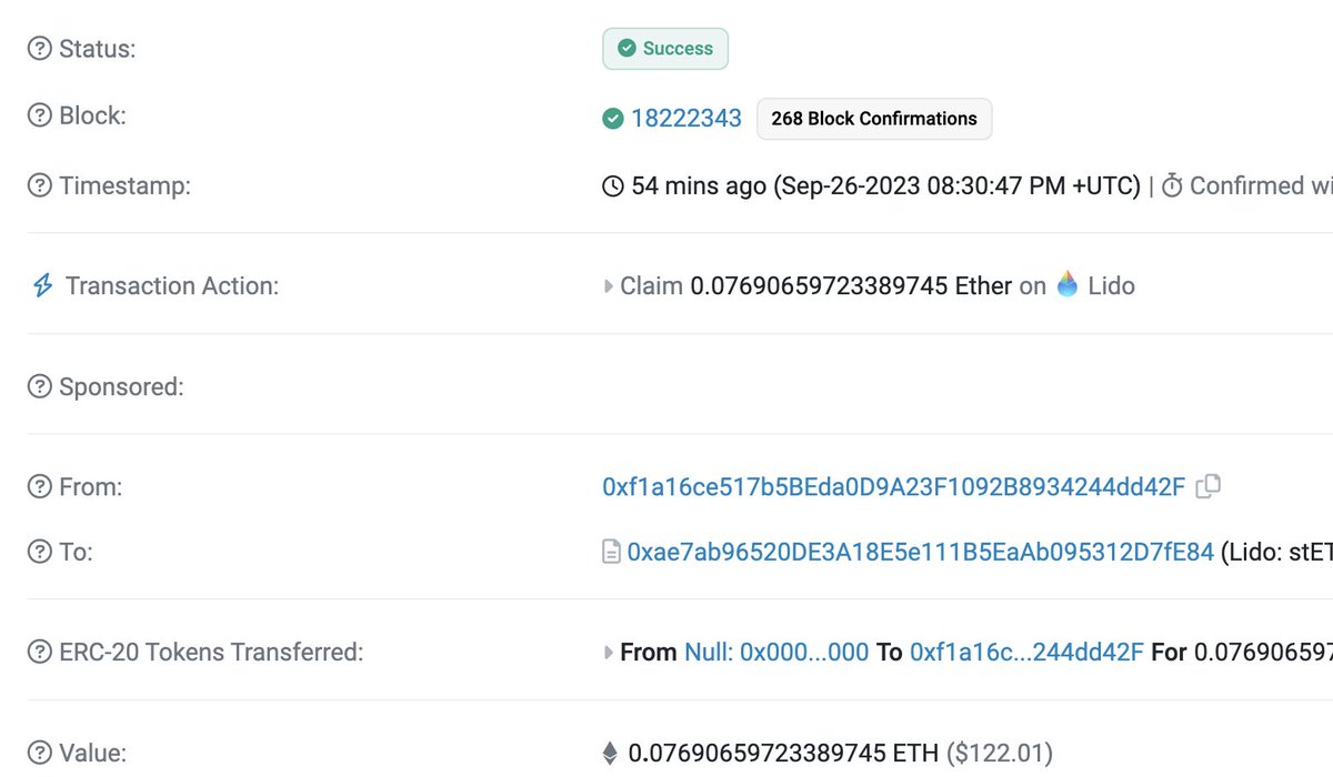 FlammMachine's tweet image. 💰 stETH distribution alert! i collected 239$ $stETH collect your share !