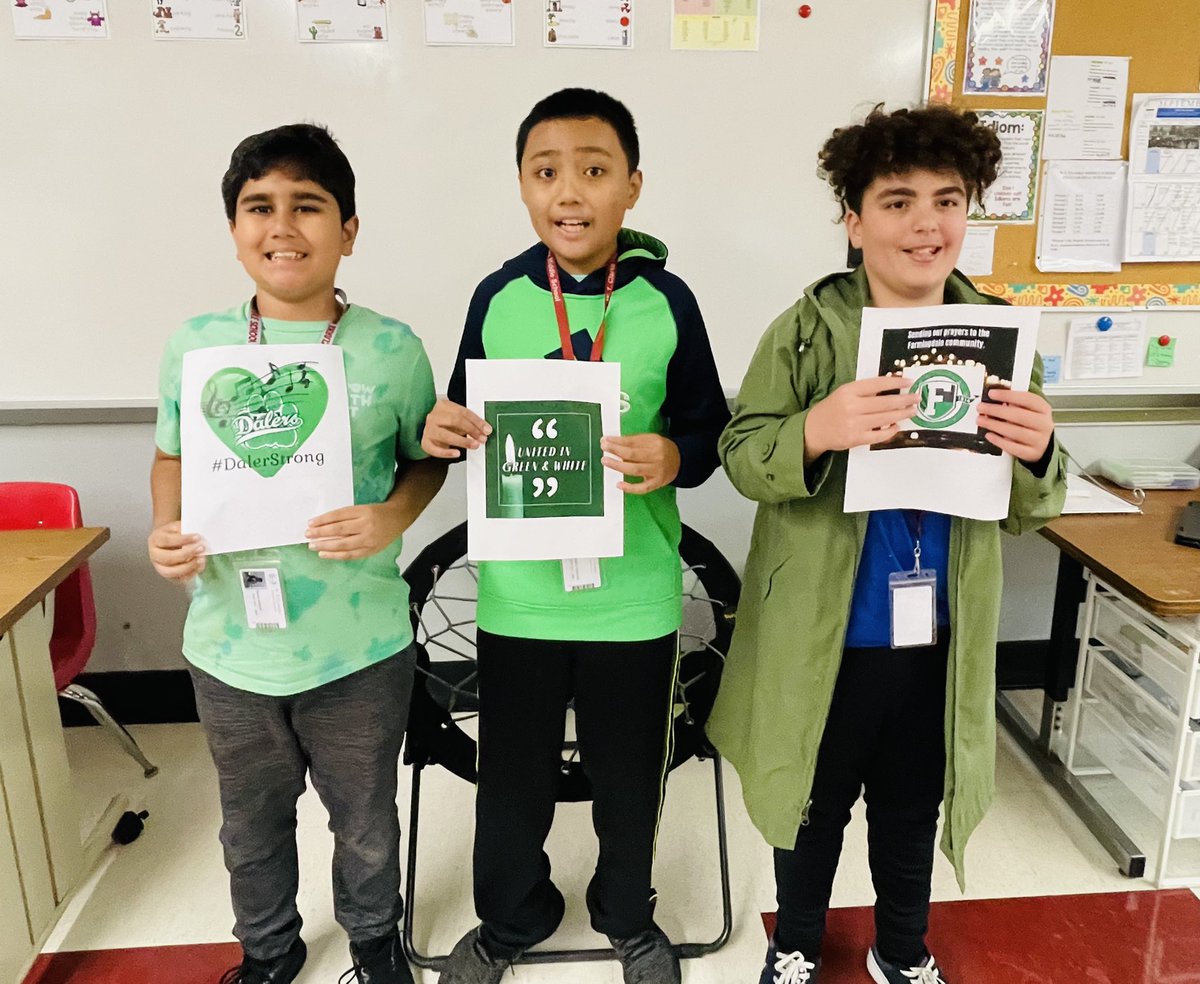 lizkinsella93's tweet photo. Love, strength and support from staff and students @WTClarkeMS to all members of the @FHSDalers Community 💚 @emeadowschools https://t.co/XLaaU9cR20