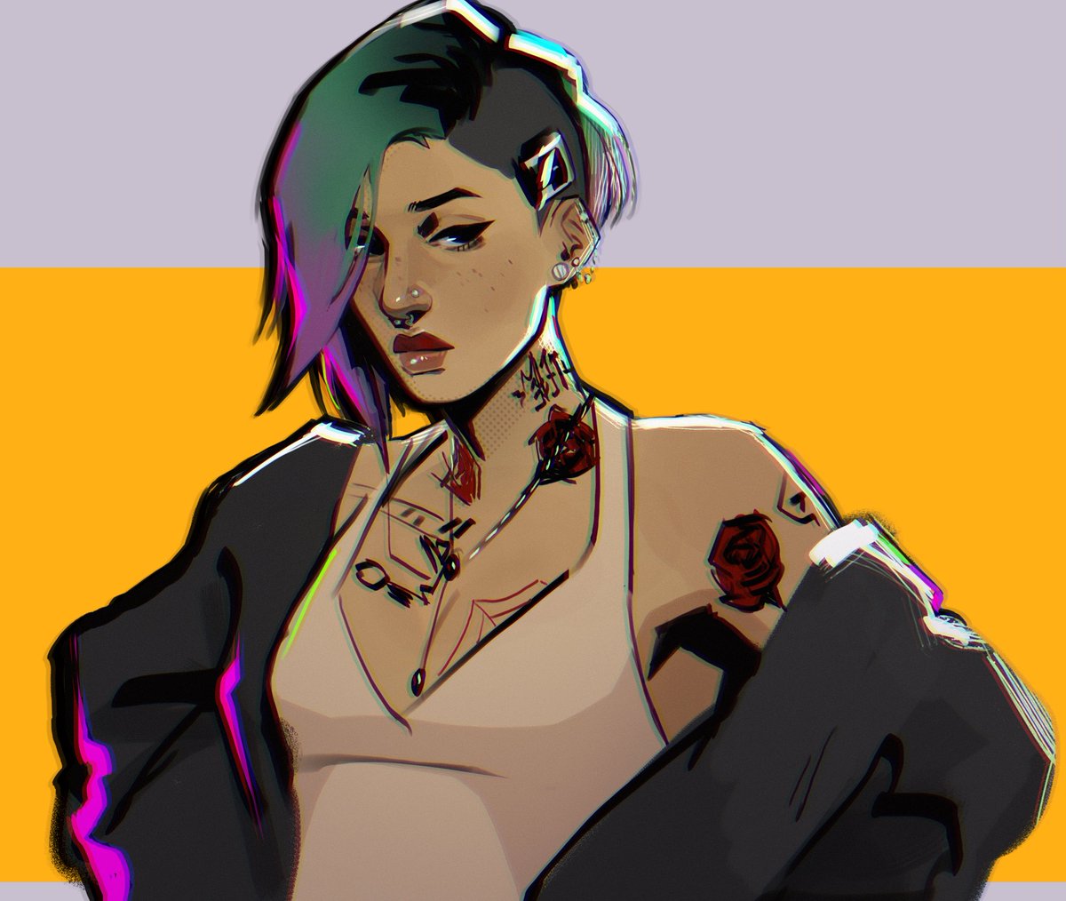wanted to doodle judy w my piercings before bed. girlswag