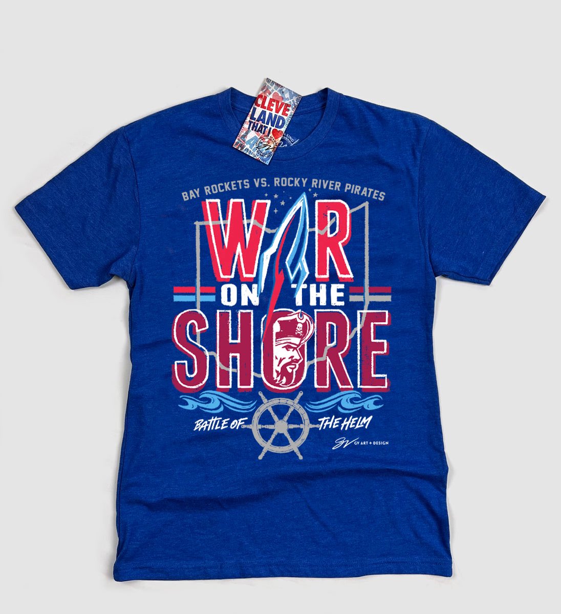 GVartwork's tweet photo. We’re pumped to team up with Rocky River HS and Bay HS on a fun shirt to celebrate their upcoming War On The Shore rivalry game!! 

The orders have been coming in fast so grab your shirt online only now and we will see who really wants it more!! 👀 https://t.co/0ziXeN0CyW