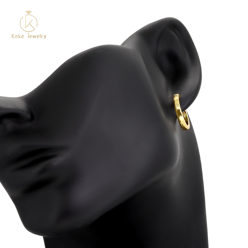 Keke Jewelry: Always dedicated to developing Manufacturer Wholesale Brass Copper Western Gold Plated Minimalist Hoop Huggie Earrings For Women EK9355. #copperearrings