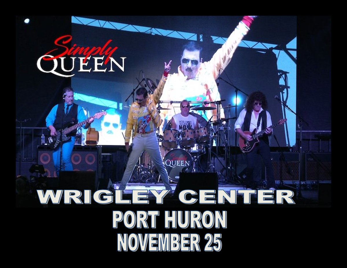 Funfest's tweet image. Funfest Events is proud to announce the return of Simply Queen. This time, the band will be playing the brand new Wrigley Hall in downtown Port Huron.

Tickets for this show go on sale this Friday at 10am.

Get your tickets at funfestevents.net or wrigleyhall.com
