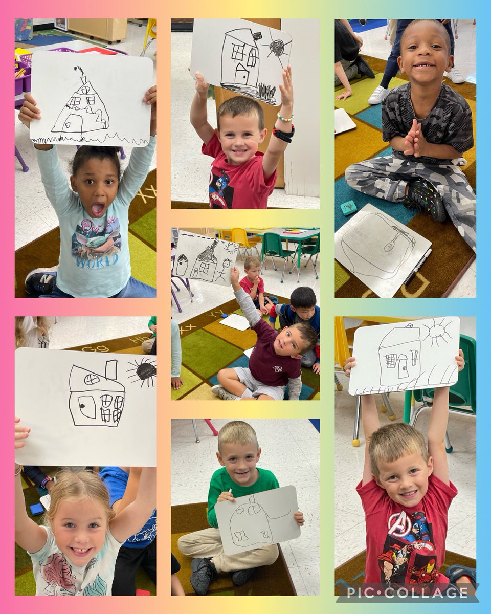 Can you make a bug? A car? How about a house? Today our #zumpettaszone friends used whiteboards and their knowledge of just right shapes to draw familiar objects. @TCRWP