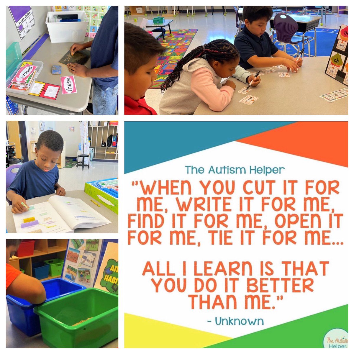 Every time I do something for them- I miss the opportunity to teach them how to do it for themselves! 💙
#learningtobelearners