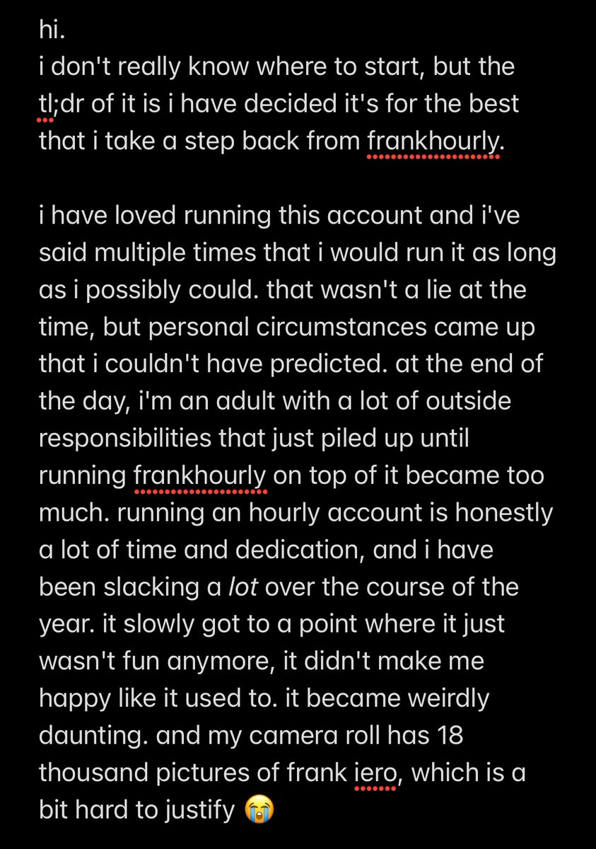 frank iero hourly tweet media