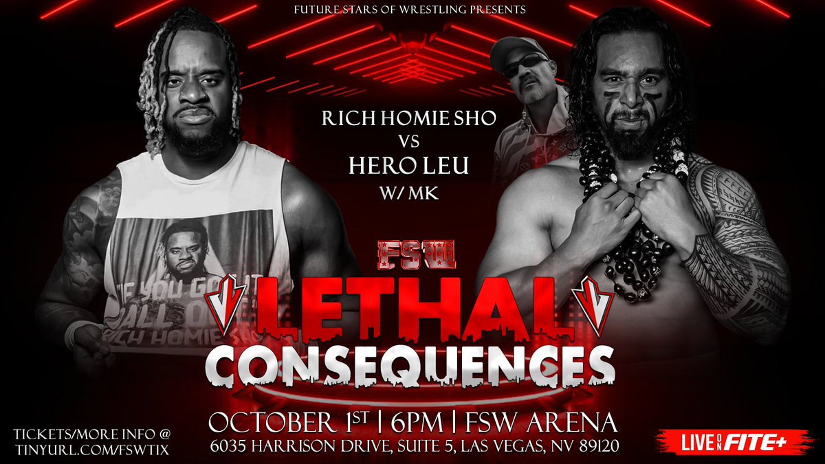 FSWVegas's tweet image. THIS SUNDAY on @FiteTV+!

𝙁𝙚𝙖𝙩𝙪𝙧𝙞𝙣𝙜
💥@ShogunThaGod x Hero Leu
💥@DamianDrakeLV x @DannyLimeLight 

Plus: #LightsCameraFaction, @BrittnieBrooks, @SuperJAYcup, @DEMI_GODOFDEATH, @IAmCLAS_, @DVN_RNO + more!

🎟️: tinyurl.com/FSWtix