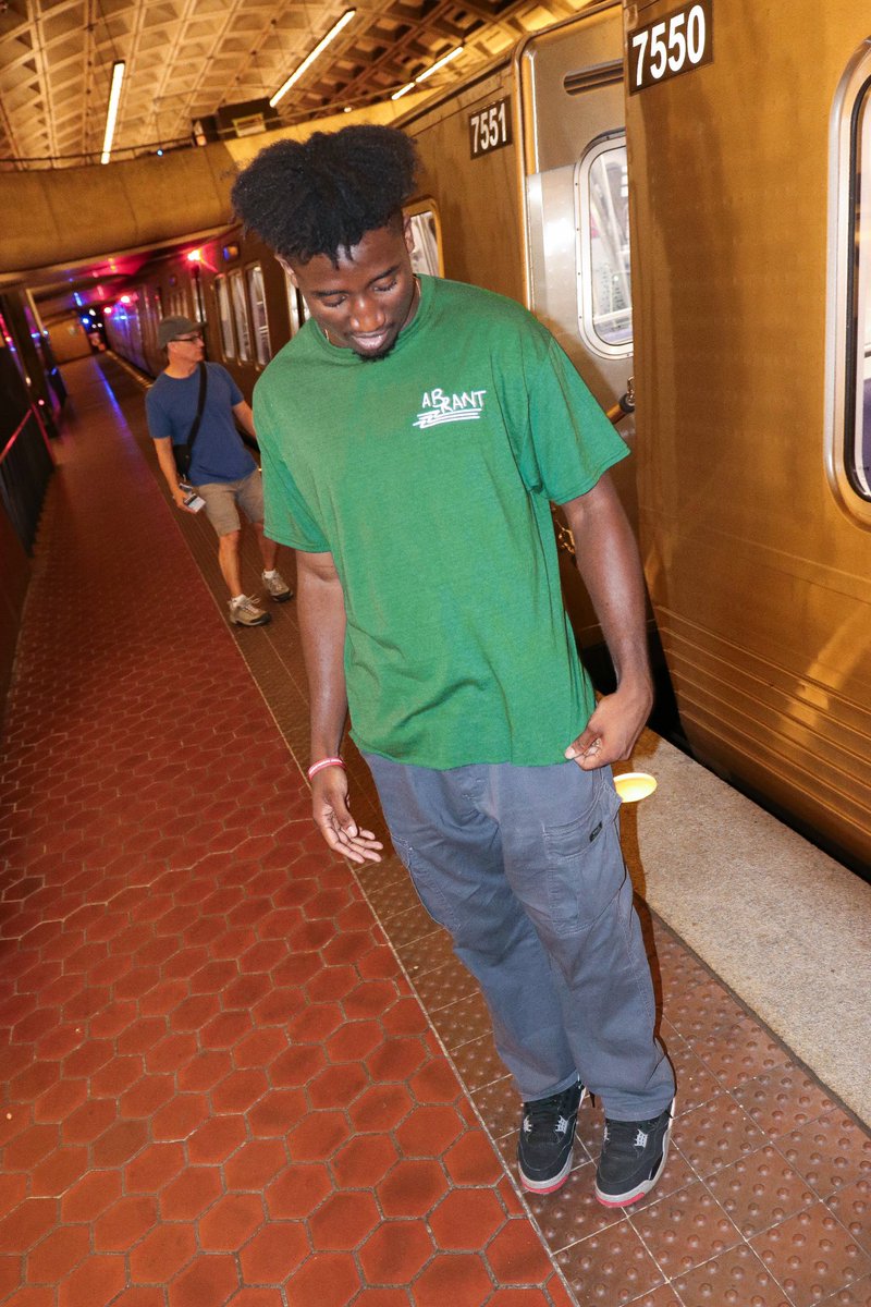 AbrantCo's tweet photo. ABRANT “Self-Titled” Mini Drop. “Original Logo” Tee Green. Full Collection Available Sept 29th 🚊 https://t.co/Hsj4JHNNOX