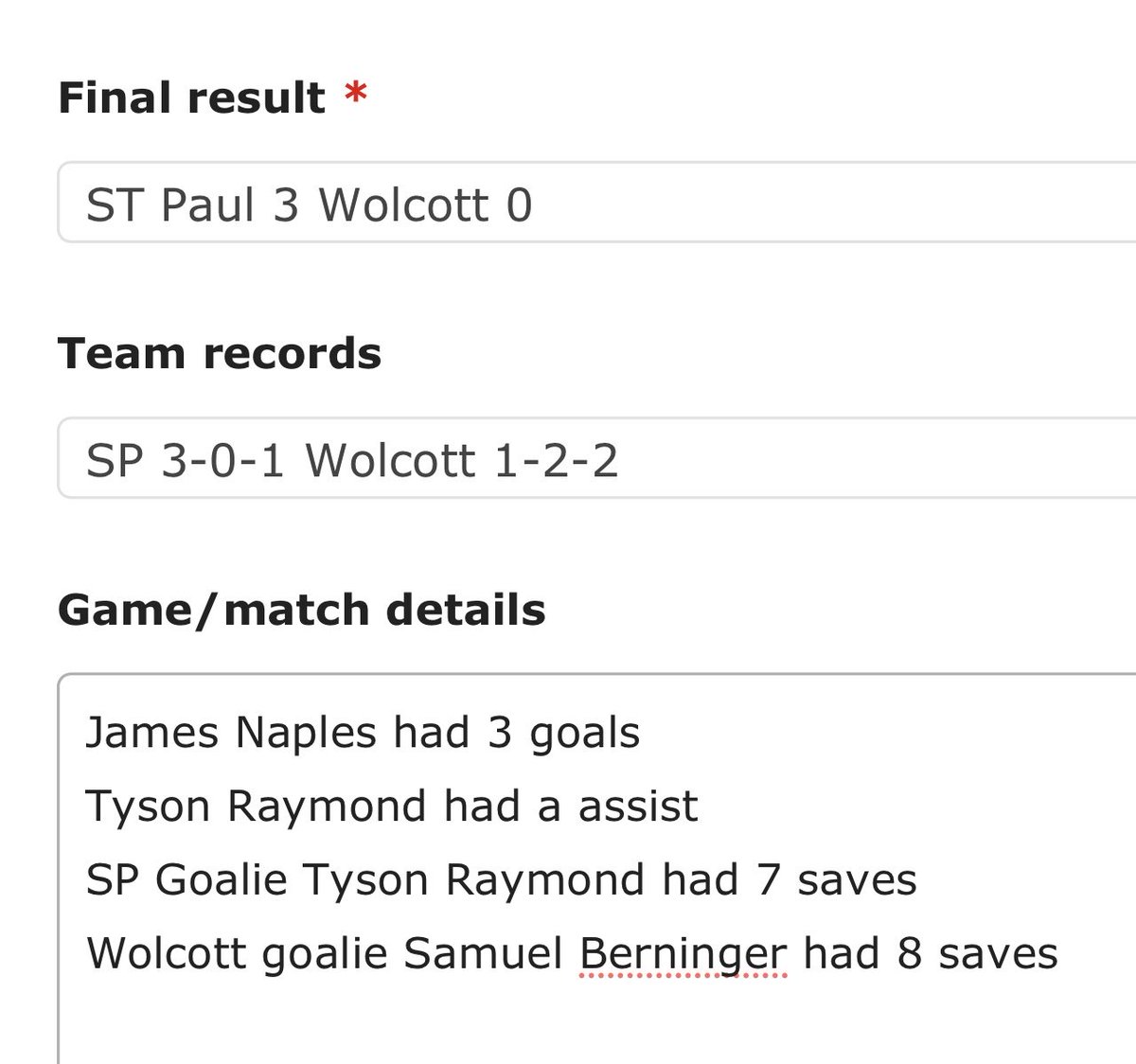 MrLivingLegend's tweet photo. St Paul Boys Soccer win vs Wolcott ⁦@GameTimeCT⁩ ⁦@TheBristolPress⁩ ⁦@RASports⁩ https://t.co/SQJQW2JxcL