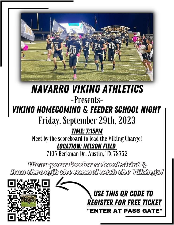 Viks_Athletics's tweet photo. Hope to see the stands filled with #FutureViks @BurnetMS @DobiePrincipal1 @DobieATX @GHWootenWarrior @WooldridgeElem @cookcrocs @PadronBadgers @GTGrizzlyBears @BarringtonSch @ElementaryMcbee 
#TheVikingWay #GetOnBoard #VikingShip https://t.co/5yCp951uD0