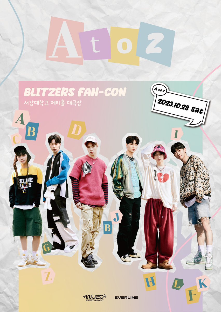 [🔔][#NOTICE]

#BLITZERS FAN-CON [ A to z ] 개최 안내

⏱ 일시: 2023.10.28 (토) PM14, PM18 (KST)
📍 장소: 서강대학교 메리홀 대극장

*오프라인 공연 및 온라인 중계 진행
*오픈공지의 경우 금일 14시 멜론티켓에서 확인해 주세요

🔗 cafe.daum.net/Blitzers/BkTr/…

#블리처스 #BLITZERS_Atoz