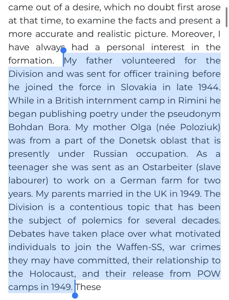 RealAndyLeeShow's tweet photo. Respectfully, I am going to need Deputy Prime Minister Chrystia Freeland to respond. A preface in a book authored by her uncle, Myroslav Shkandrij, titled ‘In the Maelstrom,’ very clearly states her family member volunteered for the Nazi Waffen-SS “Galicia” Division.

@cafreeland https://t.co/rrkgHsdD45