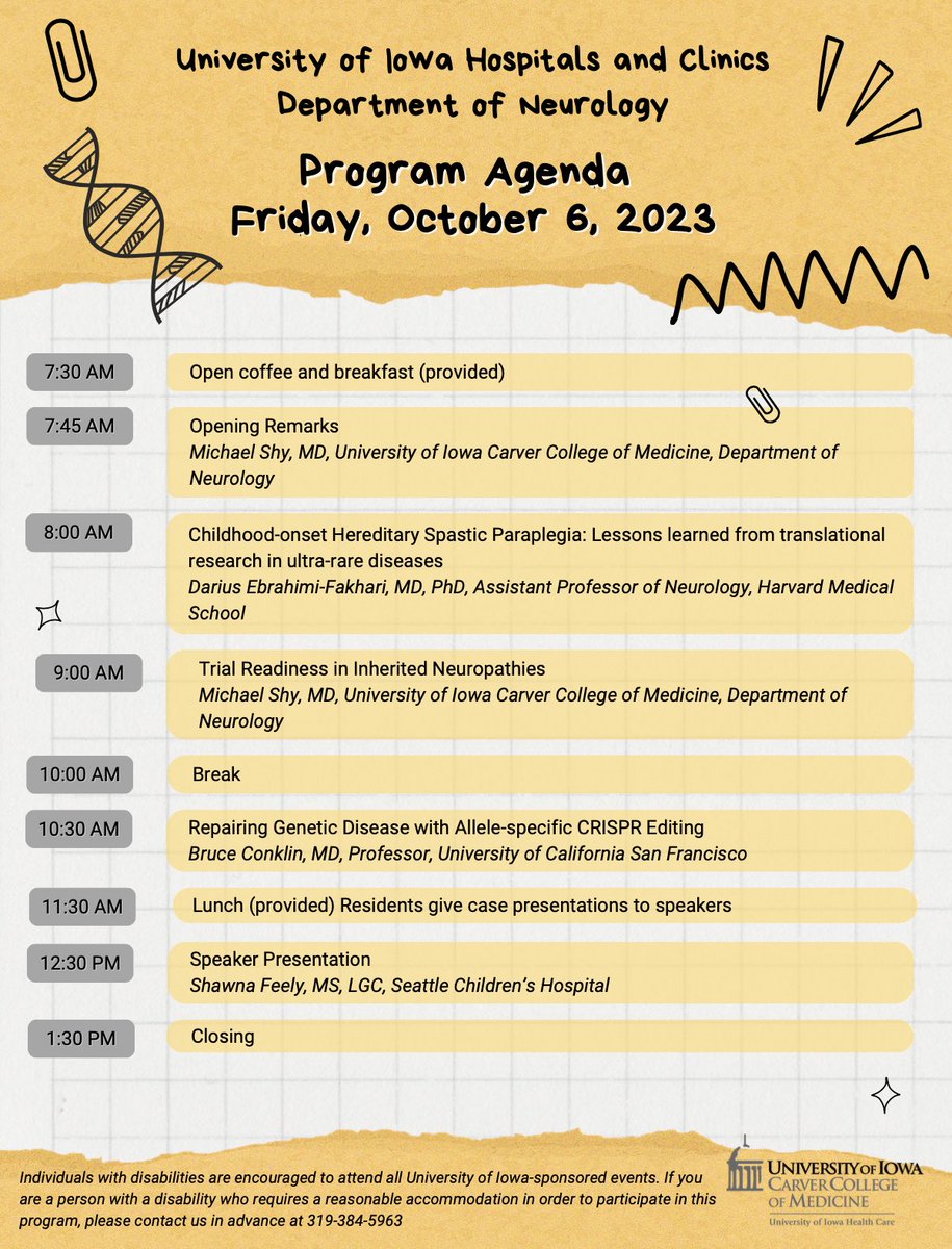 Darius Ebrahimi-Fakhari (@dariusfakhari) on Twitter photo 👇🏽Excellent #neurogenetics 🧠🧬symposium <a href="/uiowapedsneuro/">University of Iowa Pediatric Neurology</a> <a href="/IowaNeurology/">Iowa Neurology</a> <a href="/IowaMed/">Carver College of Medicine</a>. Looking forward to learning from colleagues & to connecting about #raredisease research & the Spastic Paraplegia - Centers of Excellence <a href="/BostonChildrens/">Boston Children's</a> + <a href="/IowaMed/">Carver College of Medicine</a> . <a href="/SpasticParapleg/">Spastic Paraplegia Foundation #HSPandPLS</a> <a href="/SpasticWorld/">Spastic Paraplegia Foundation #hspandpls</a> 👇🏽Excellent #neurogenetics 🧠🧬symposium <a href="/uiowapedsneuro/">University of Iowa Pediatric Neurology</a> <a href="/IowaNeurology/">Iowa Neurology</a> <a href="/IowaMed/">Carver College of Medicine</a>. Looking forward to learning from colleagues & to connecting about #raredisease research & the Spastic Paraplegia - Centers of Excellence <a href="/BostonChildrens/">Boston Children's</a> + <a href="/IowaMed/">Carver College of Medicine</a> . <a href="/SpasticParapleg/">Spastic Paraplegia Foundation #HSPandPLS</a> <a href="/SpasticWorld/">Spastic Paraplegia Foundation #hspandpls</a>