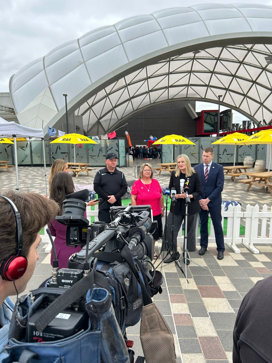 The incredible Mary and Daniel Woolley, alongside <a href="/emilyperry/">Emily Perry</a> and Minister <a href="/joe_szakacs/">Joe Szakacs MP</a> speaking to media this morning about the devastating loss of young lives on our roads and the importance of #StreetSmartHigh2023 <a href="/7NewsAdelaide/">7NEWS Adelaide</a> <a href="/9NewsAdel/">9News Adelaide</a> @10NewsFirstAdl #RoadSafety