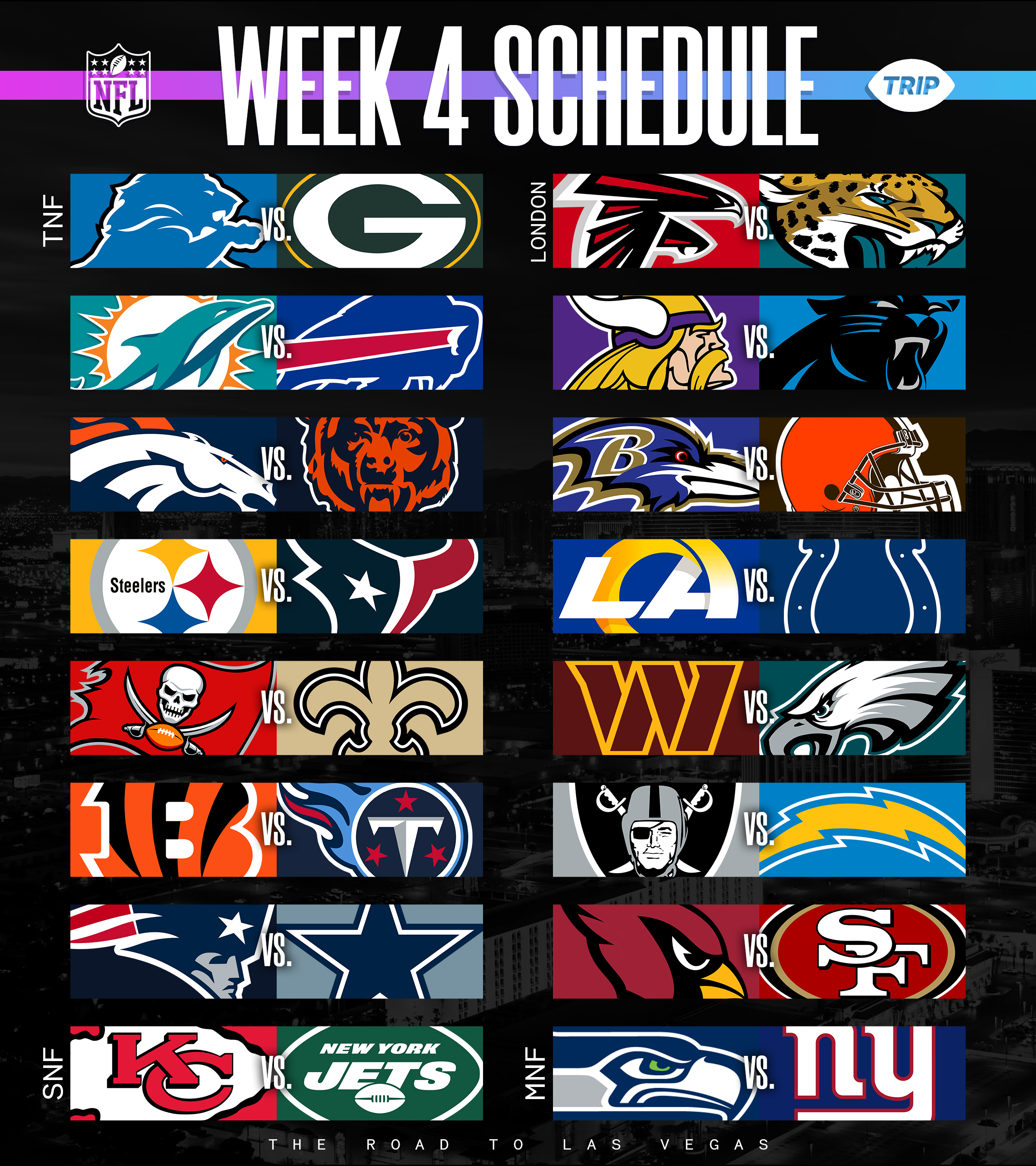 NFL 2023 - WEEK 4 Schedule