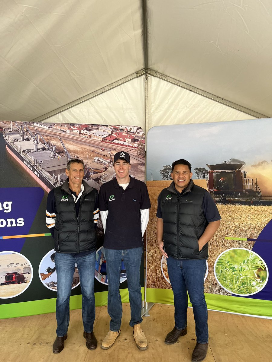 ADM Australia (@admaustralia) on Twitter photo A SANFL premiership player, an international baseball pitcher and a former opening batsman walk into a bar…🤔.
Darryl Borlase, Adam Crabb & Fred Samuel are on deck today at the <a href="/DaysYorke/">Yorke Peninsula Field Days</a> Field Day today.
Happy to talk markets or past sporting glory😬.
238 Kadina Road A SANFL premiership player, an international baseball pitcher and a former opening batsman walk into a bar…🤔.
Darryl Borlase, Adam Crabb & Fred Samuel are on deck today at the <a href="/DaysYorke/">Yorke Peninsula Field Days</a> Field Day today.
Happy to talk markets or past sporting glory😬.
238 Kadina Road