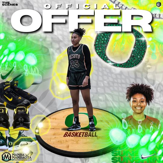 After a great conversation with <a href="/GoDucksKG/">Kelly Graves</a> I am extremely blessed to say that I have received an offer from <a href="/OregonWBB/">Oregon Women’s Basketball</a>!!💚💛 Big thanks to <a href="/coach_jnared/">Jackie (Nared) Hairston</a> and the rest of the coaching staff!! #AGTG