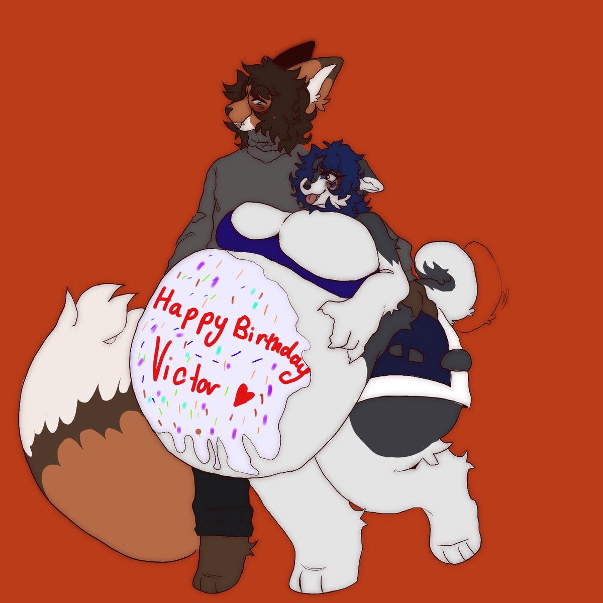 HAPPY BIRTHDAY <a href="/driver1069/">Heckin Weeby</a> I MADE YOU A CAKE BUT I EATED IT!!!!!!

GIFT ART BY @/KR4MPUSK YIPEEE