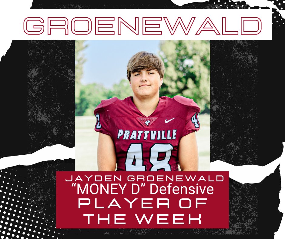 Congratulations, Jayden Groenewald on being selected as the Money Defensive Player of the Week!