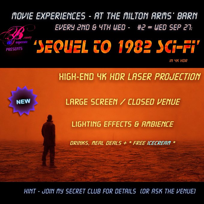 my 2nd secret movie experience is tonight 7:30pm (for 7:50pm sharp).  if you're in Portsmouth pop down<a href="/tag/live"class="tags"><span>#live</span></a><a href="/tag/hmv"class="tags"><span>#hmv</span></a><a href="/tag/southampton"class="tags"><span>#southampton</span></a><a href="/tag/desperatebeauty"class="tags"><span>#desperatebeauty</span></a>