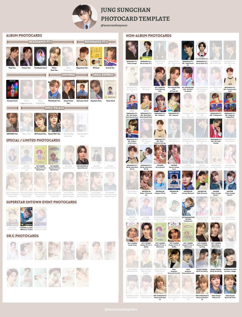 natashasuryani's tweet photo. WTS !!!

All Sungchan Photocard and MD
READY yang belum diputihin 

- ada yang jual SET dan PC only
- condi dan harga by DM
📍 : jakarta

Sungchan tablet pouch, card collecting book, resonance, mumo, beyond live, sanrio, universe, yizhiyu, dr g, smcu, spao https://t.co/NXbfRfl7TL