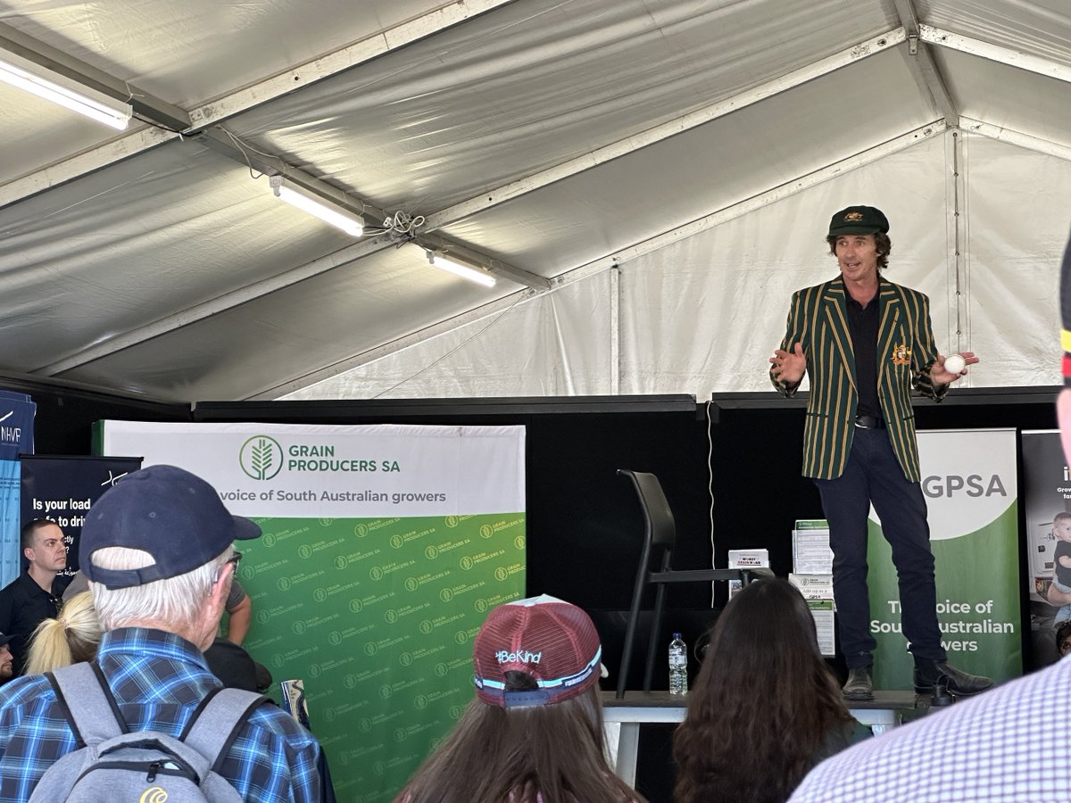 GrainGrowers (@graingrowersltd) on Twitter photo Great to see cricket legend <a href="/Brad_Hogg/">Brad Hogg</a> in action at #YPFD <a href="/DaysYorke/">Yorke Peninsula Field Days 🌾</a> encouraging growers to #TakeABreak for mental health🏏
GrainGrowers is proud to support <a href="/GrainProducers/">Grain Producers Australia</a>' fantastic grower mental health program with <a href="/NufarmAustralia/">Nufarm Australia</a> @RuralAidAust <a href="/LifelineAust/">Lifeline</a>
<a href="/ColinJBettles/">Colin James Bettles</a> Great to see cricket legend <a href="/Brad_Hogg/">Brad Hogg</a> in action at #YPFD <a href="/DaysYorke/">Yorke Peninsula Field Days 🌾</a> encouraging growers to #TakeABreak for mental health🏏
GrainGrowers is proud to support <a href="/GrainProducers/">Grain Producers Australia</a>' fantastic grower mental health program with <a href="/NufarmAustralia/">Nufarm Australia</a> @RuralAidAust <a href="/LifelineAust/">Lifeline</a>
<a href="/ColinJBettles/">Colin James Bettles</a>