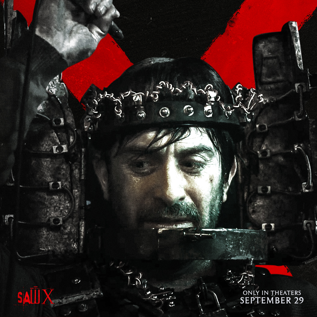 Saw's tweet photo. i can't wait for you to hear their screams.

meet the newest batch of subjects in #SawX this Friday, #SawTenber 29. https://t.co/q6bnHxjIk5