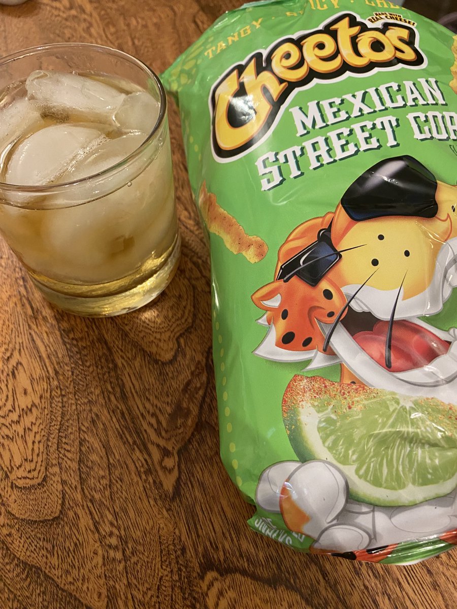 After a decent day of drilling wheat, it is my opinion that bourbon and Mexican Street Corn Cheetos pair nicely.