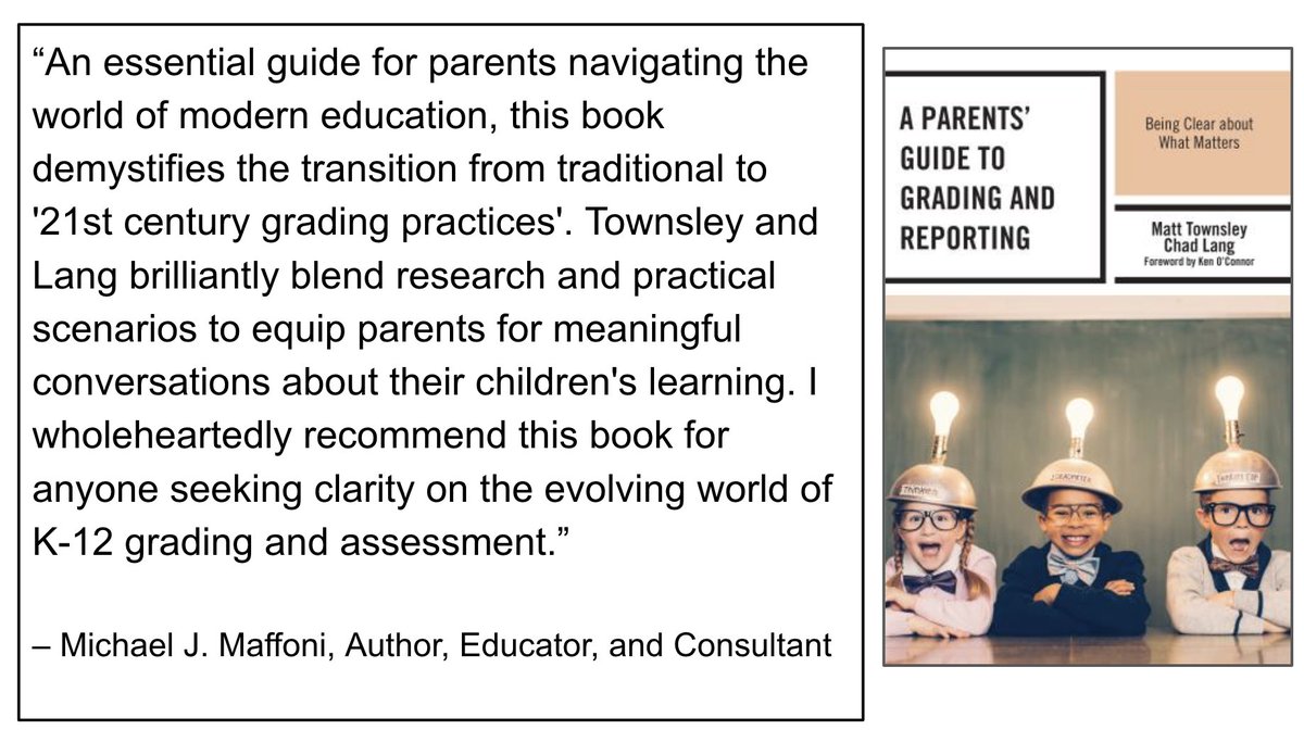 mctownsley's tweet photo. Are you looking for a resource to help parents gain clarity on grading and assessment reform?

📘 https://t.co/XC7ek4jpXP @Chad_mLang #sblchat #AtAssessment https://t.co/YjTPqBVwED