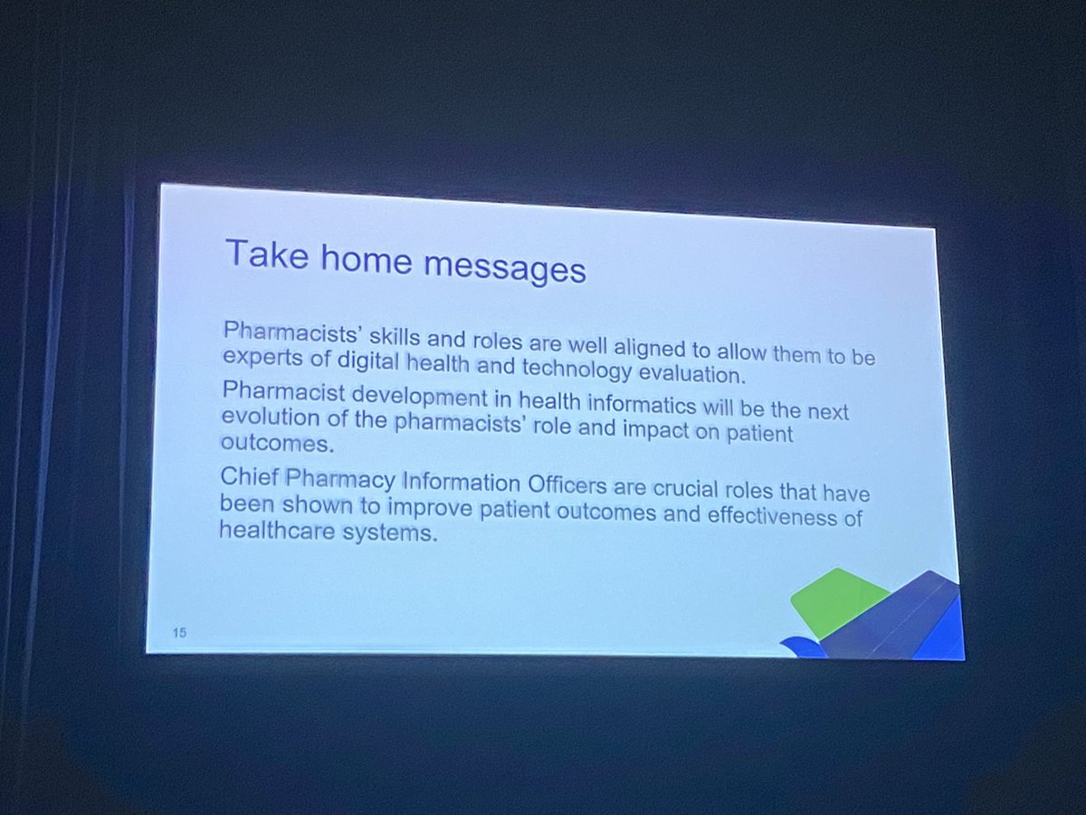 neridacroker's tweet photo. James Grant has articulated so many reasons that pharmacists as digital health experts just make sense and can add great value when implementing and evaluating digital health systems #digitalhealth #FIPCongress #FIP2023 https://t.co/vrx8KOxvBo