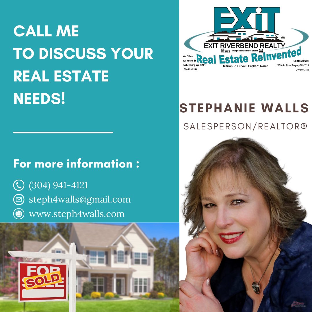 Stephan04747967's tweet photo. Because you can’t have a home without 4 Walls, Call Steph4Walls. 
#steph4walls #exitriverbendrealty #viennawv #parkersburgwv #realtor #homebuyer #homeseller https://t.co/A4JEKZxMZc