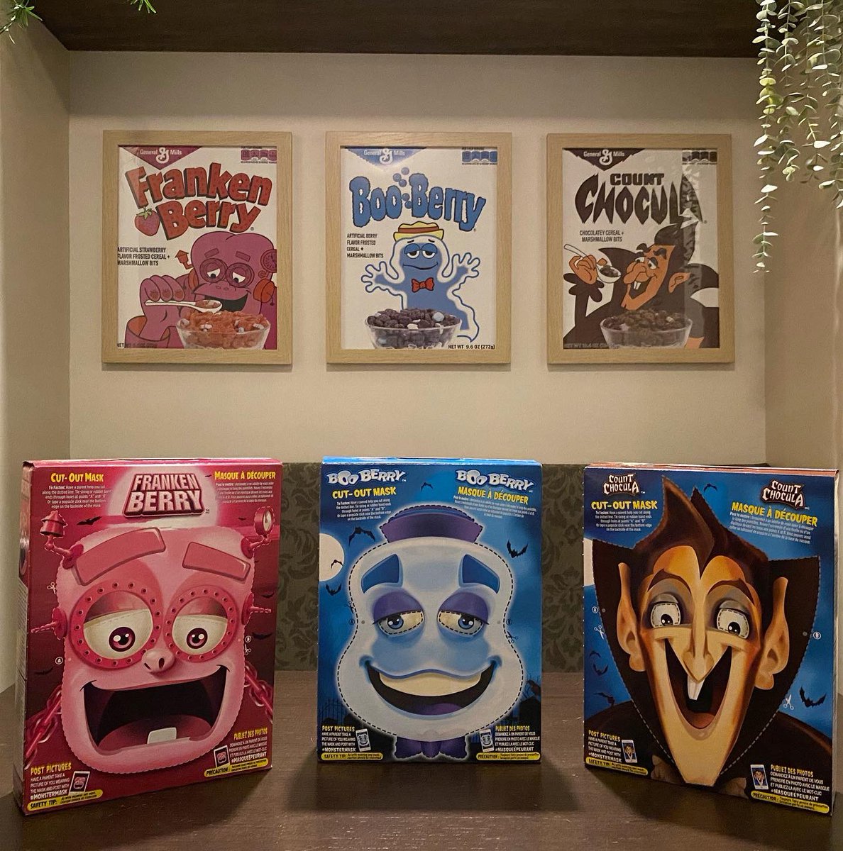 You can have your pumpkin spice whatever ya want. But it’s not really fall until I have my Monster Cereal. And this year they have cut out monster masks ! #FrankenBerry #BooBerry #CountChocula #MonsterCereal #MonsterMask