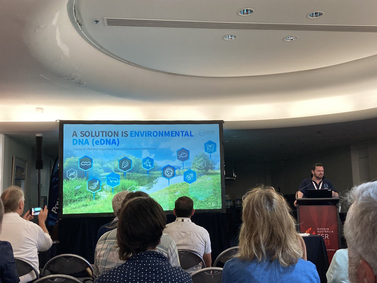 Kicking off #SER2023 with a fascinating session on #eDNA in restoration and conservation ecology! @NatureMetrics