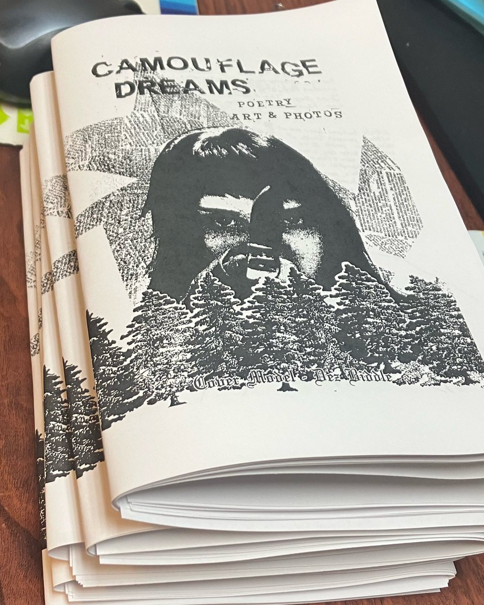indole_noise's tweet photo. My zine “Camouflage Dreams” is finally a completed product!
Featuring photography, poetry, and art inspired by loud music and close friends

DM to order a copy, $7 mailed in ConUS https://t.co/z70tvao3J0