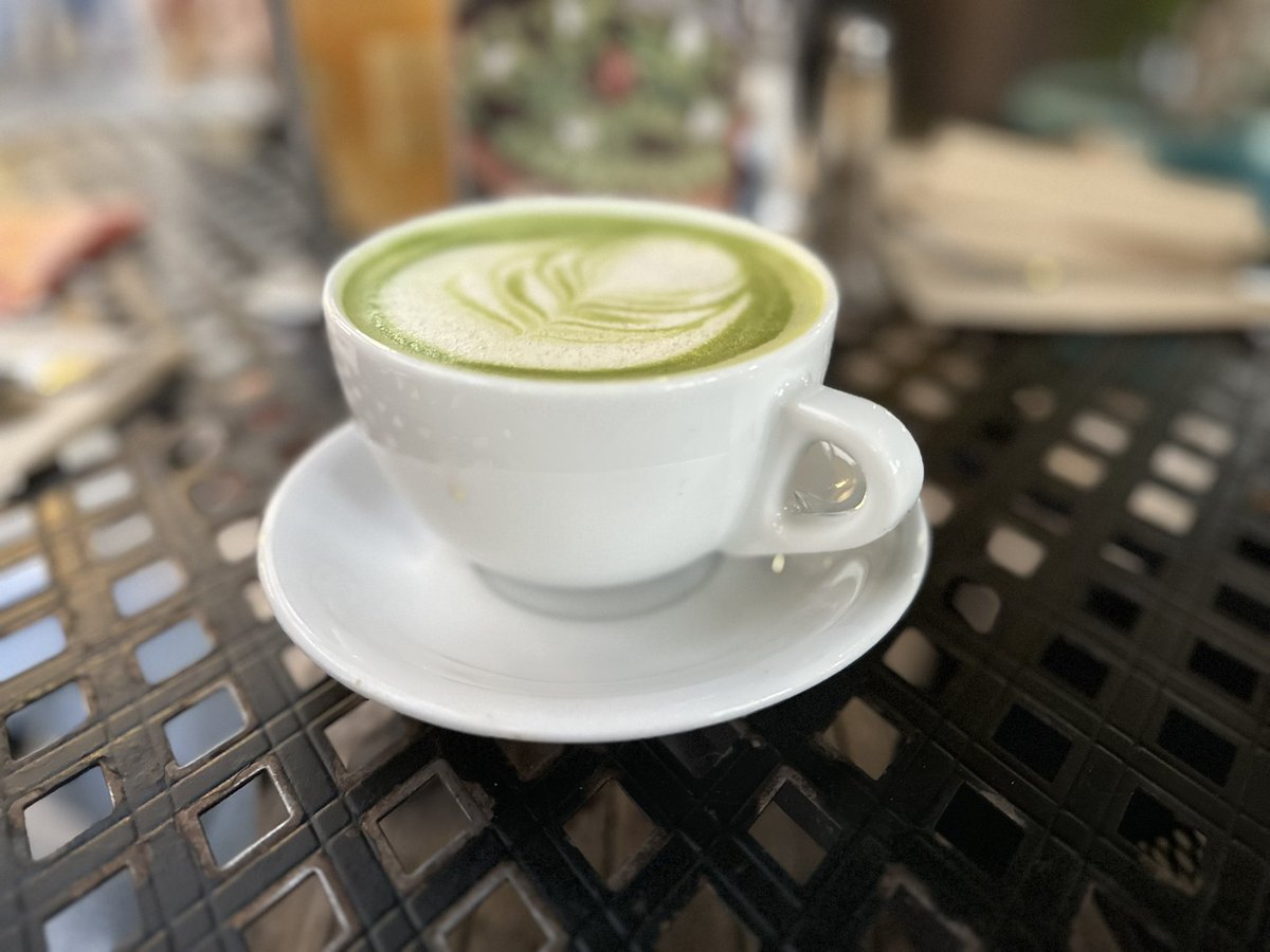 The perfect matcha latte <a href="/UrthCaffe/">Urth Caffe</a> ! 

Credit: photo by my son! ☺️👏☕️